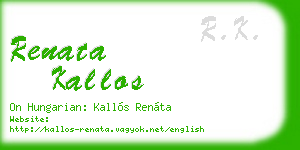 renata kallos business card